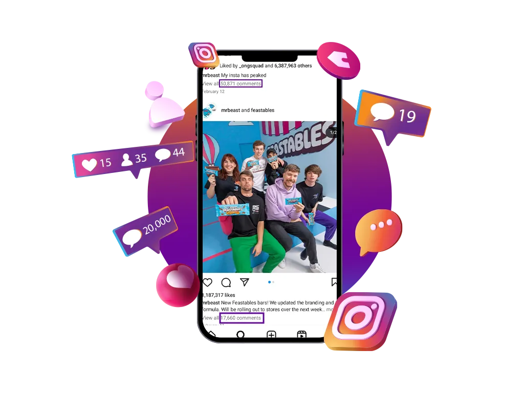 Image showing Instagram Comments highlights